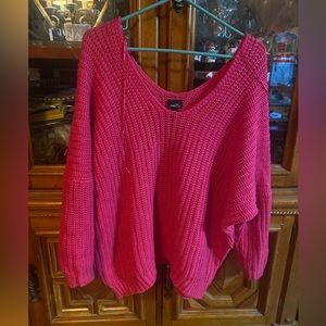 Rue 21 hot  pink sweater